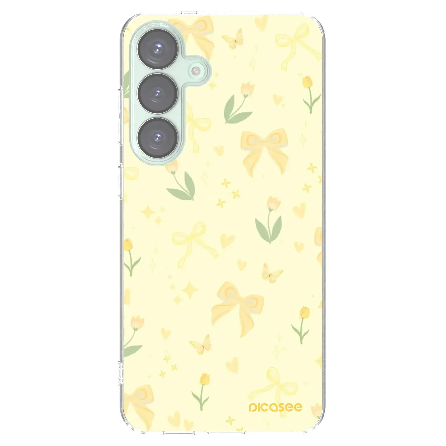 Silikonový průhledný obal pro Samsung Galaxy S25+ 5G - Honey Blossom