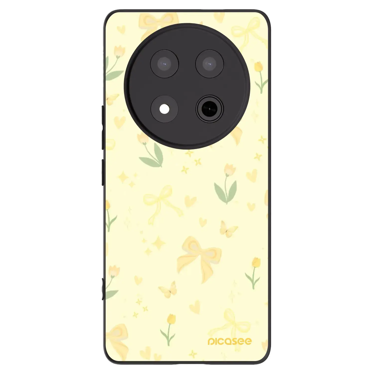 Silikonový černý obal pro Honor Magic7 Lite 5G - Honey Blossom