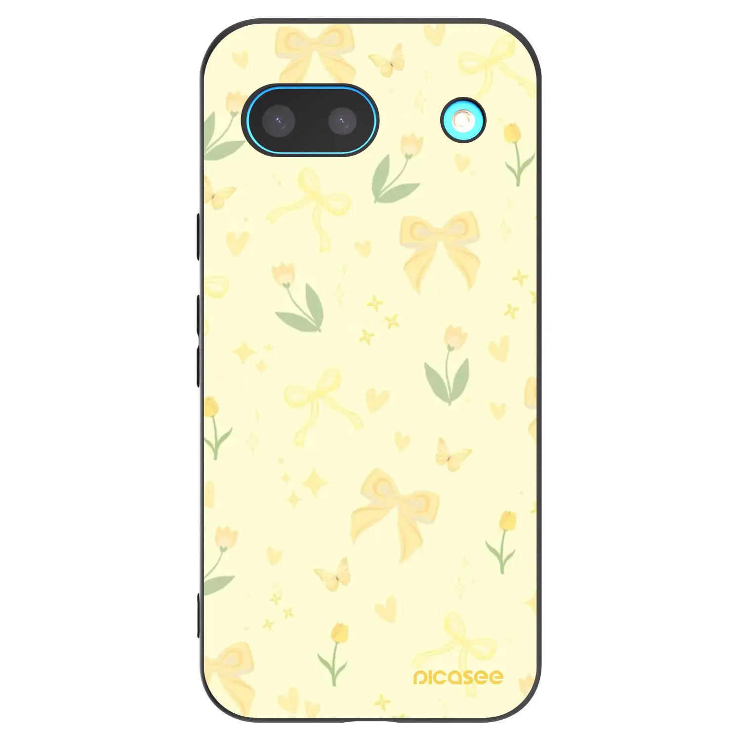 Silikonový černý obal pro Google Pixel 8 - Honey Blossom