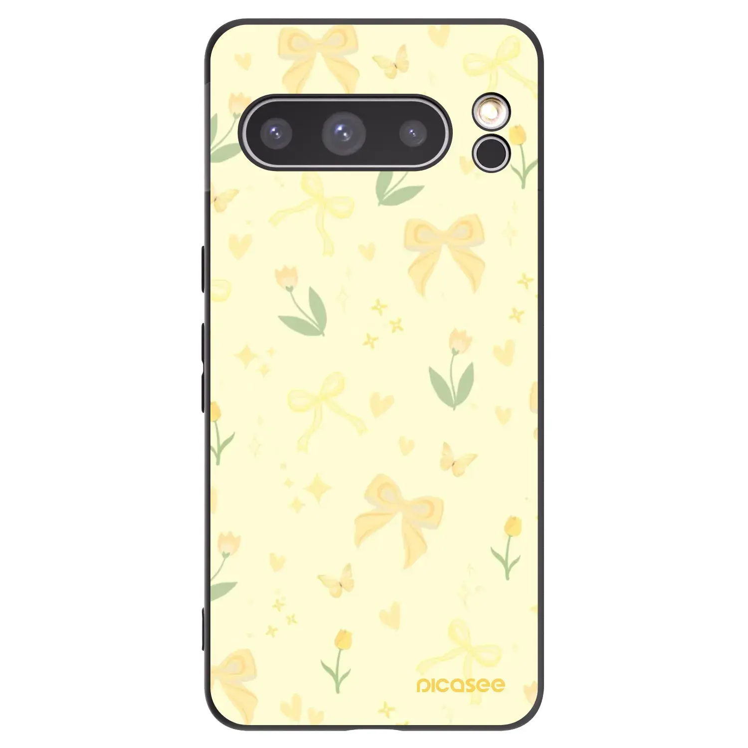 Silikonový černý obal pro Google Pixel 8 Pro - Honey Blossom