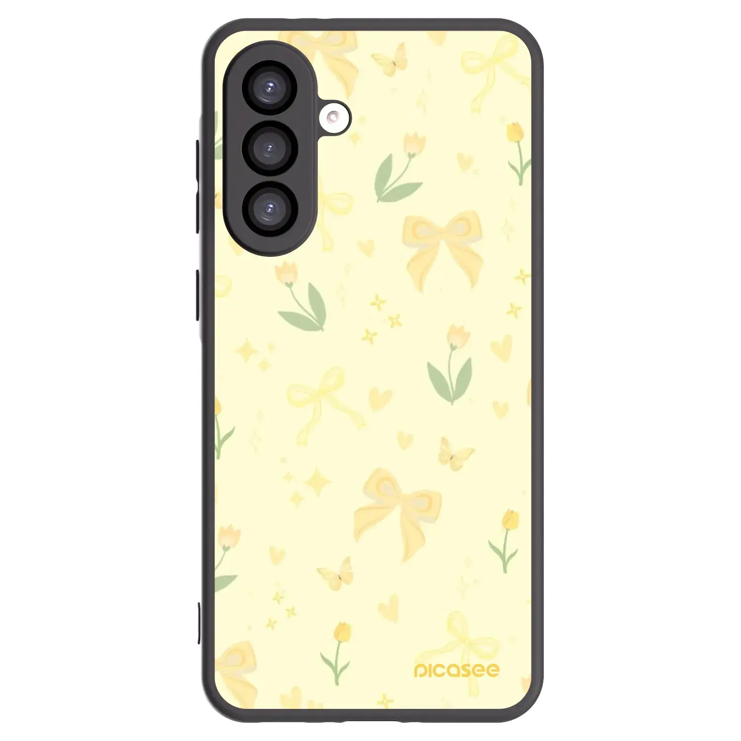 Silikonový černý obal pro Samsung Galaxy A26 5G A266B - Honey Blossom