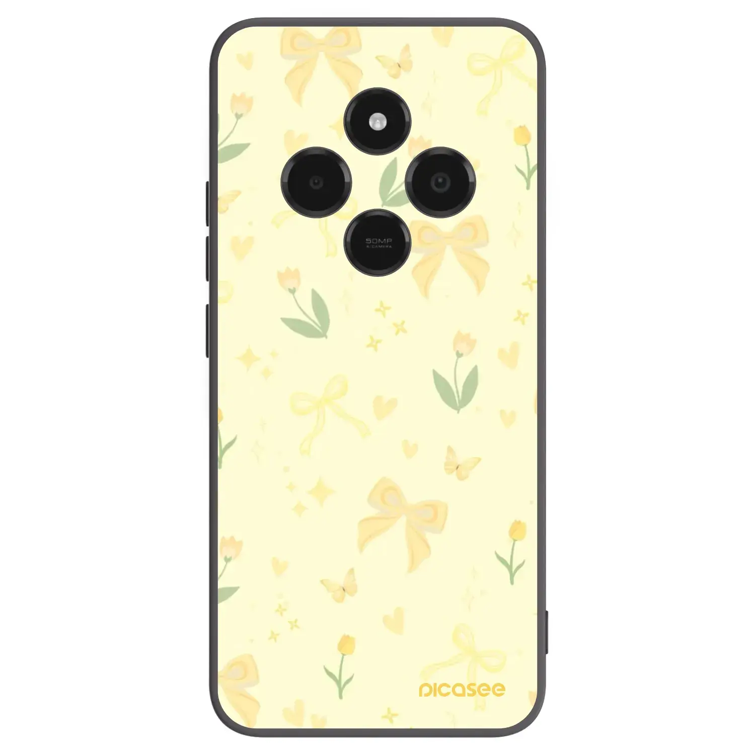 Silikonový černý obal pro Xiaomi Poco C75 - Honey Blossom