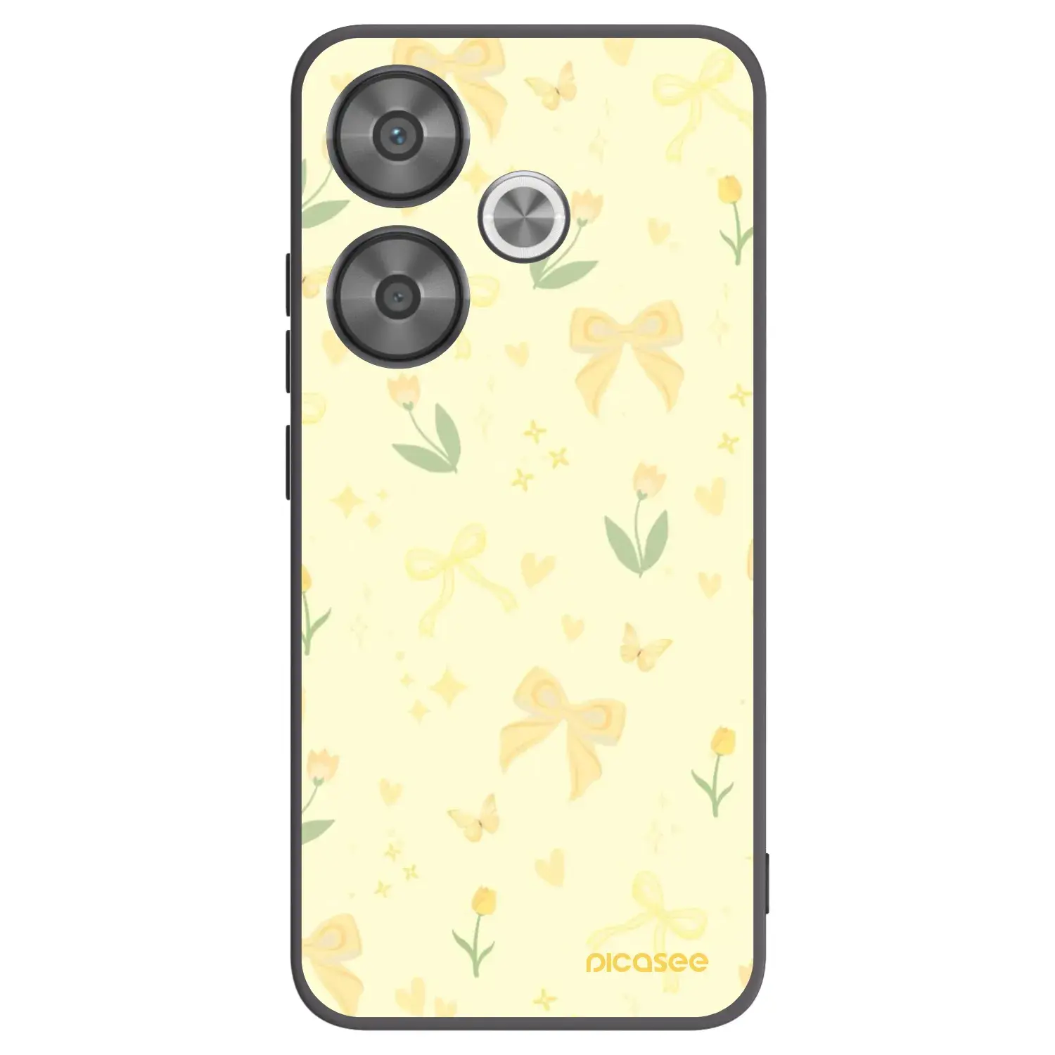 Silikonový černý obal pro Xiaomi Poco F6 - Honey Blossom
