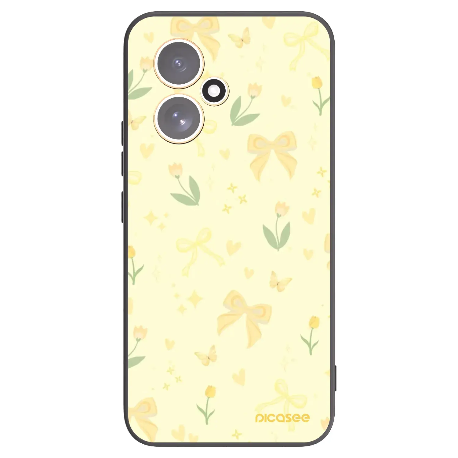 Silikonový černý obal pro Honor 400 5G - Honey Blossom