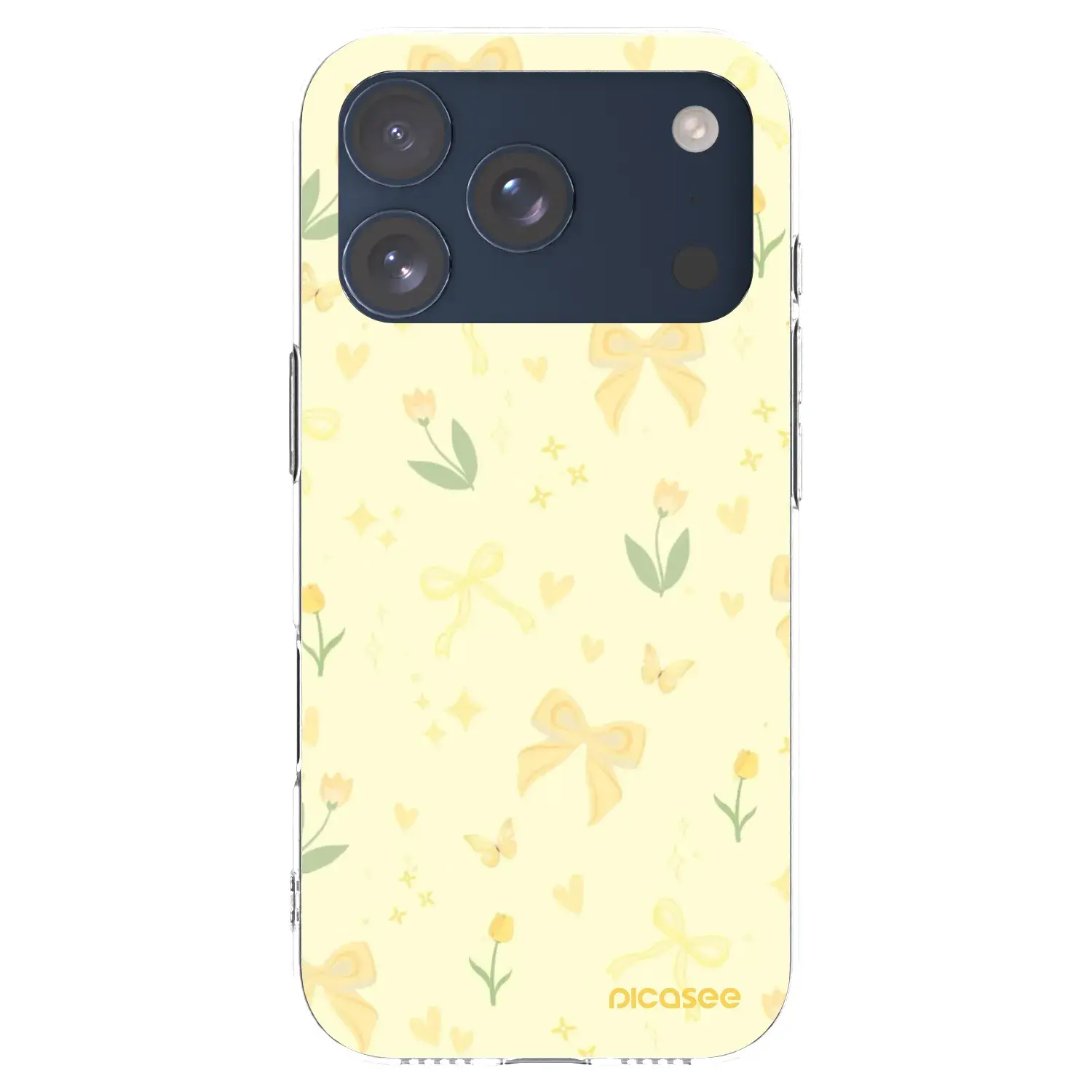 Silikonový průhledný obal pro Apple iPhone 17 Pro - Honey Blossom