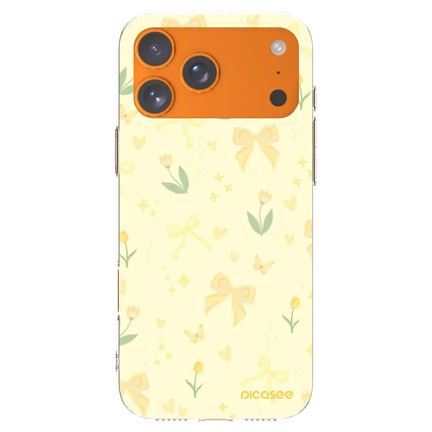 Silikonový průhledný obal pro Apple iPhone 17 Pro Max - Honey Blossom