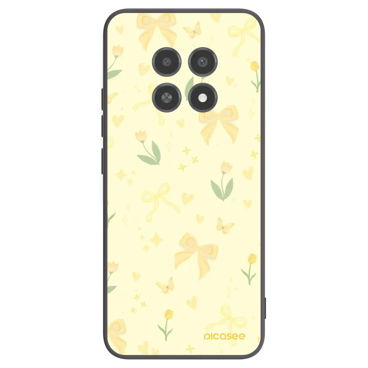 Silikonový černý obal pro Realme 12X - Honey Blossom