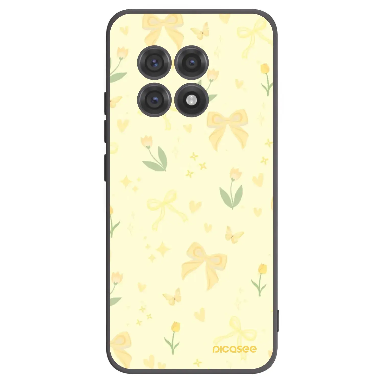 Silikonový černý obal pro OnePlus 13R 5G - Honey Blossom
