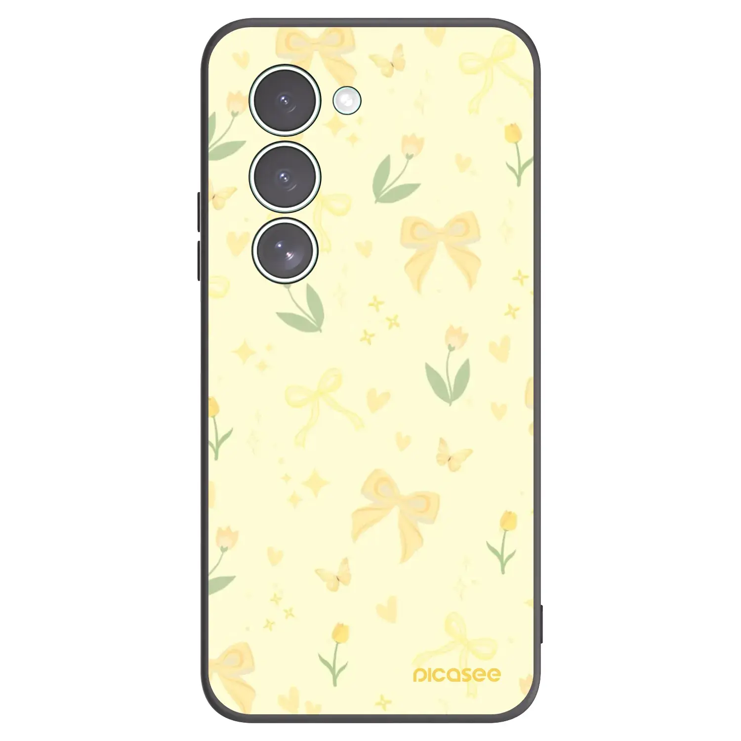 Silikonový černý obal pro Xiaomi Redmi 15 5G - Honey Blossom