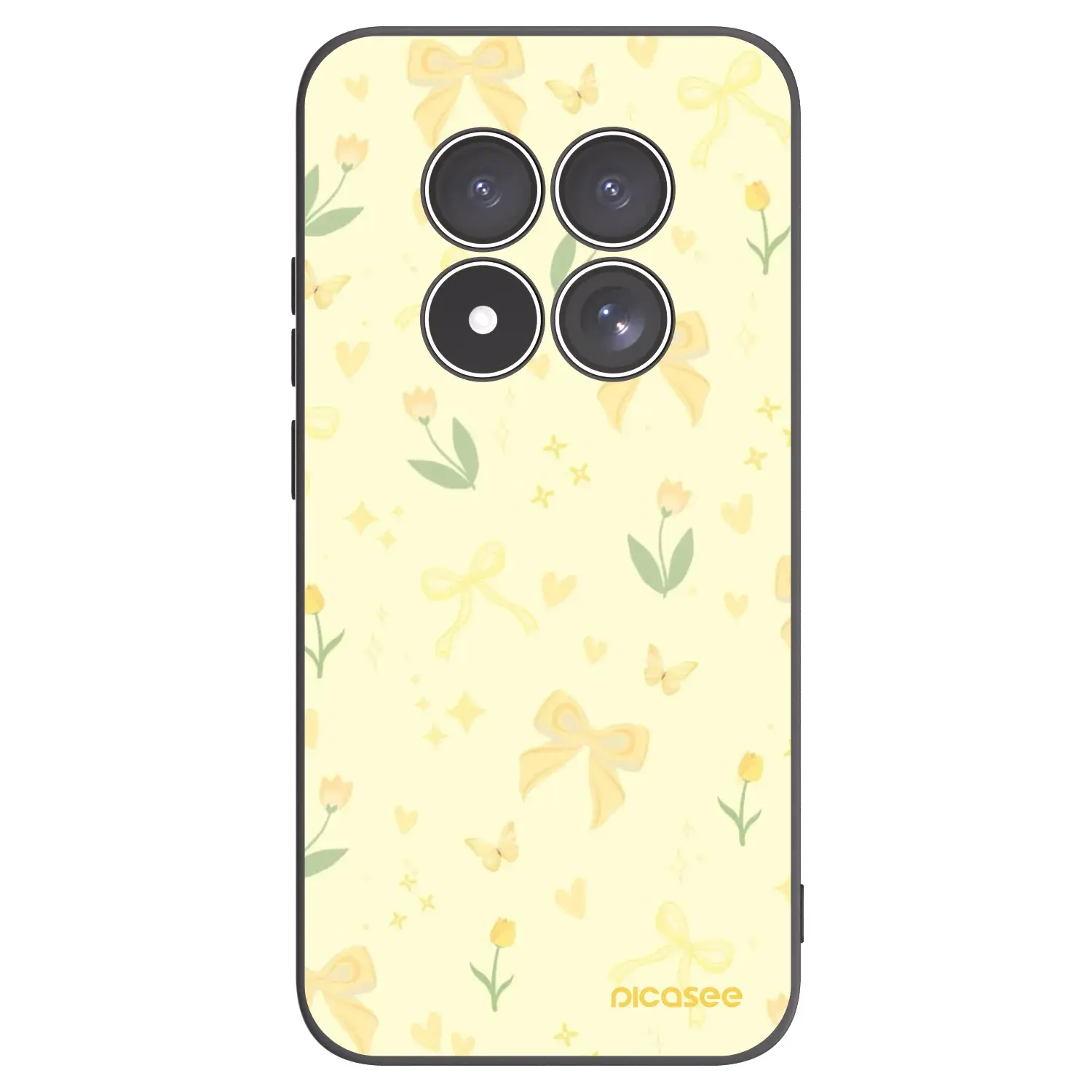 Silikonový černý obal pro Xiaomi Redmi Note 15 Pro 4G - Honey Blossom