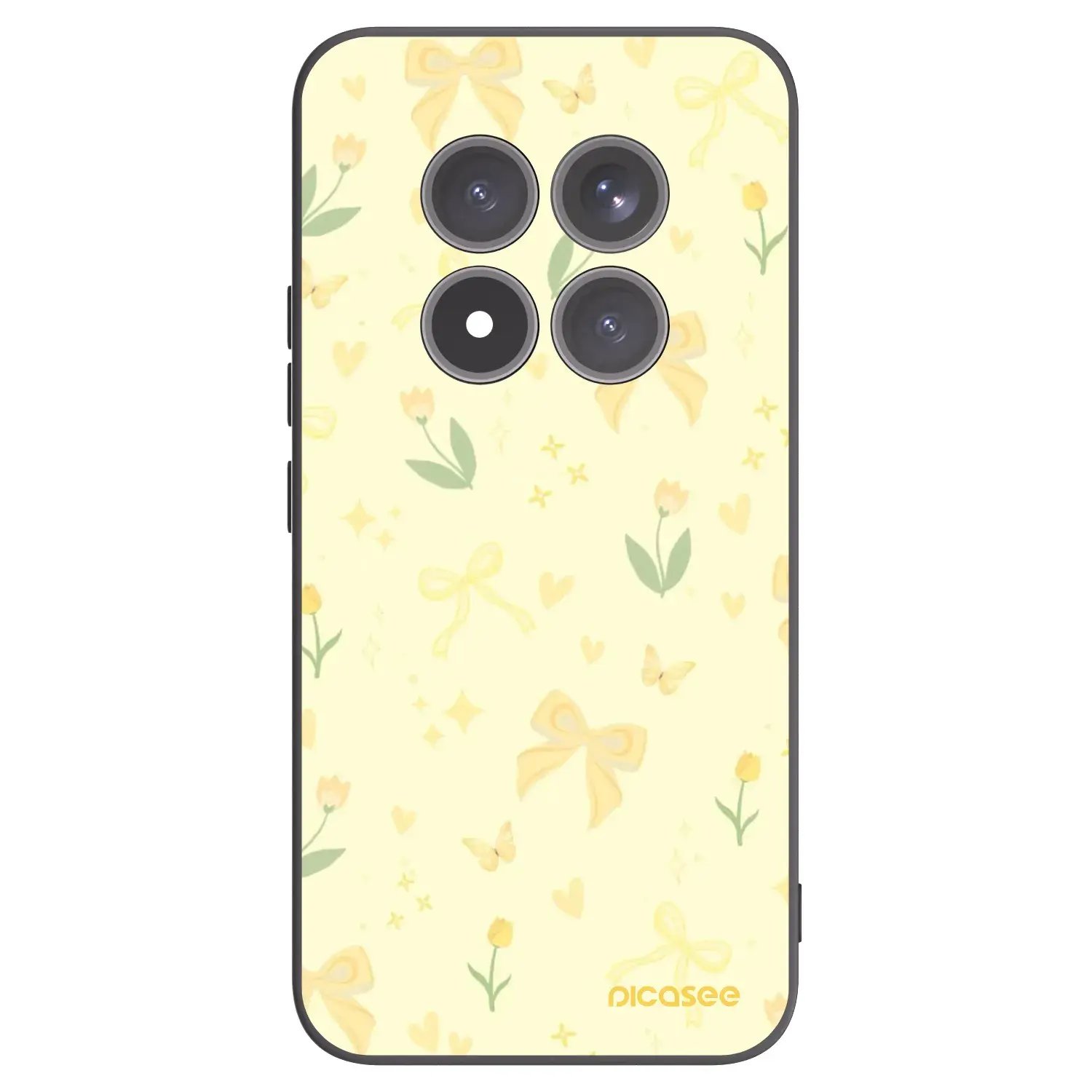 Silikonový černý obal pro Xiaomi Redmi Note 15 Pro+ - Honey Blossom