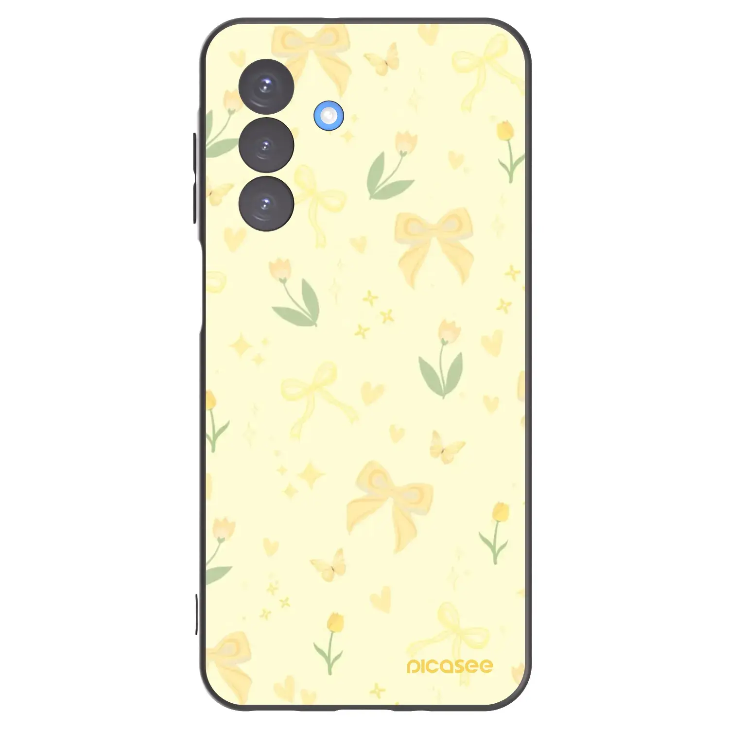 Silikonový černý obal pro Samsung Galaxy A17 5G - Honey Blossom