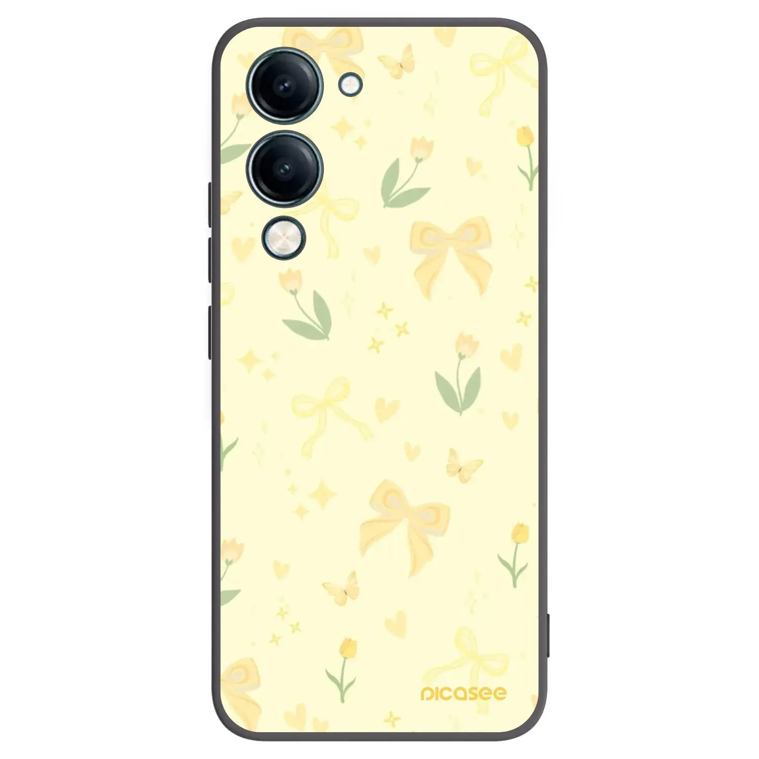 Silikonový černý obal pro Vivo Y29s 5G - Honey Blossom