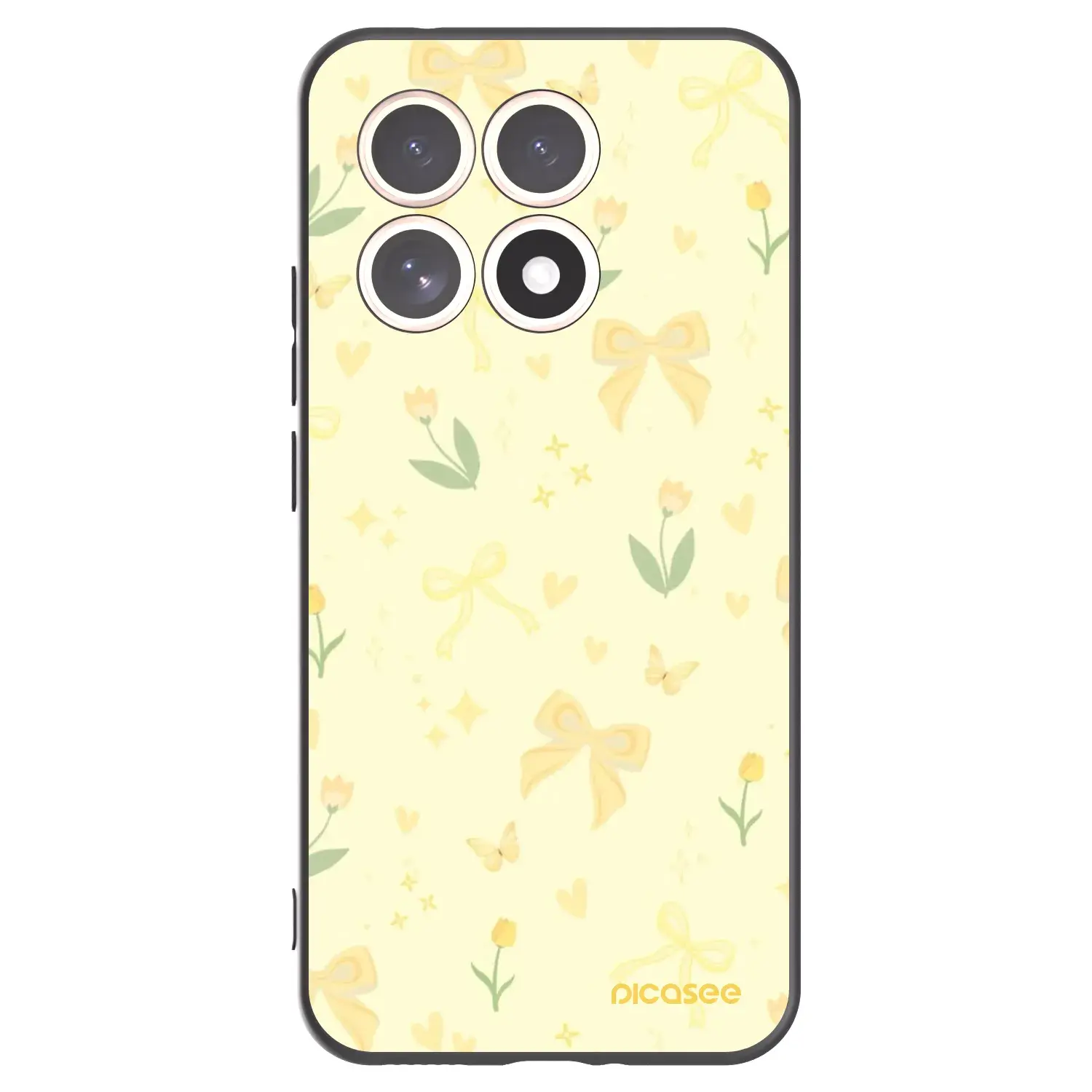 Silikonový černý obal pro Xiaomi 15T - Honey Blossom