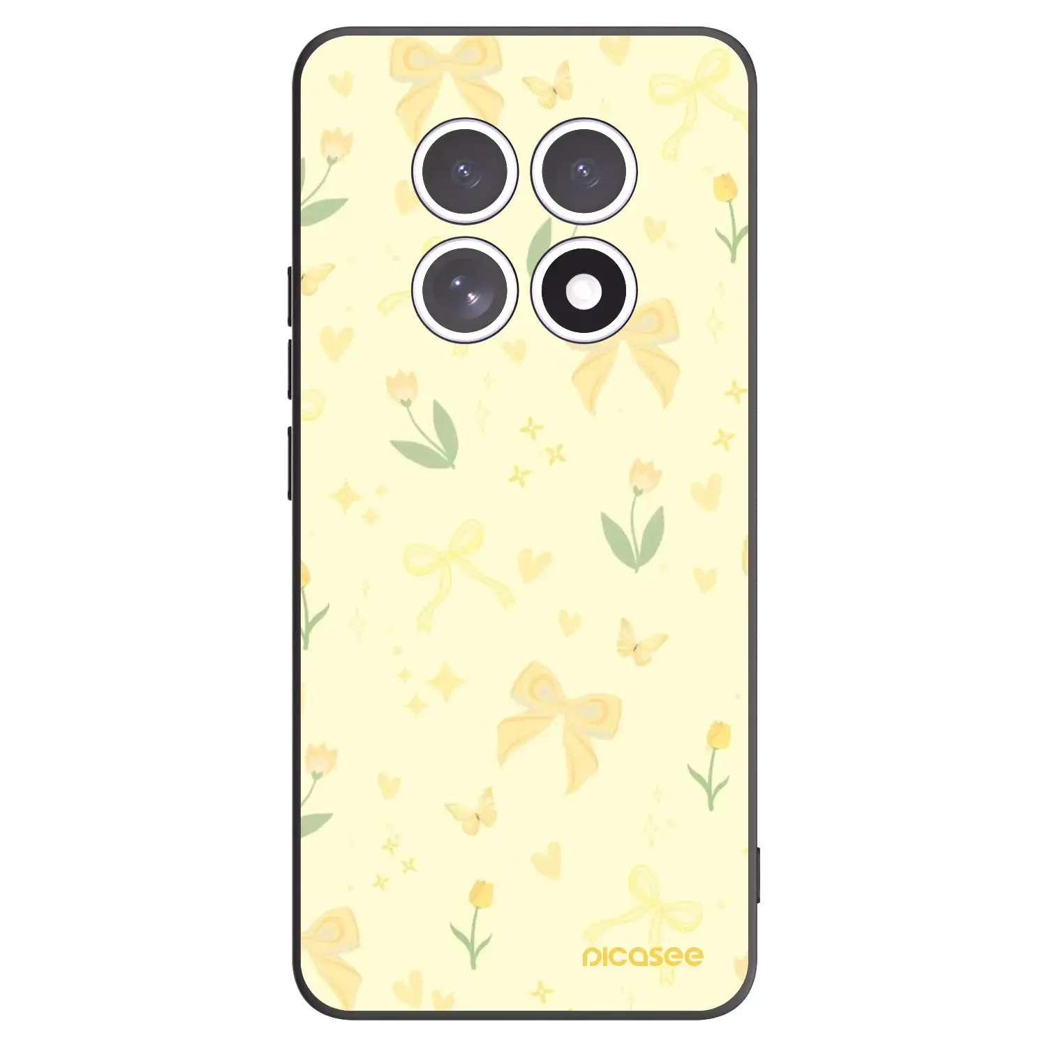 Silikonový černý obal pro Xiaomi Redmi Note 15 4G - Honey Blossom