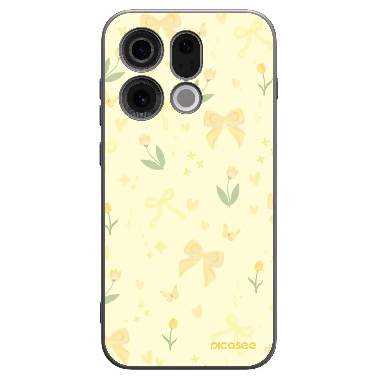 Silikonový černý obal pro OPPO Find X9 - Honey Blossom