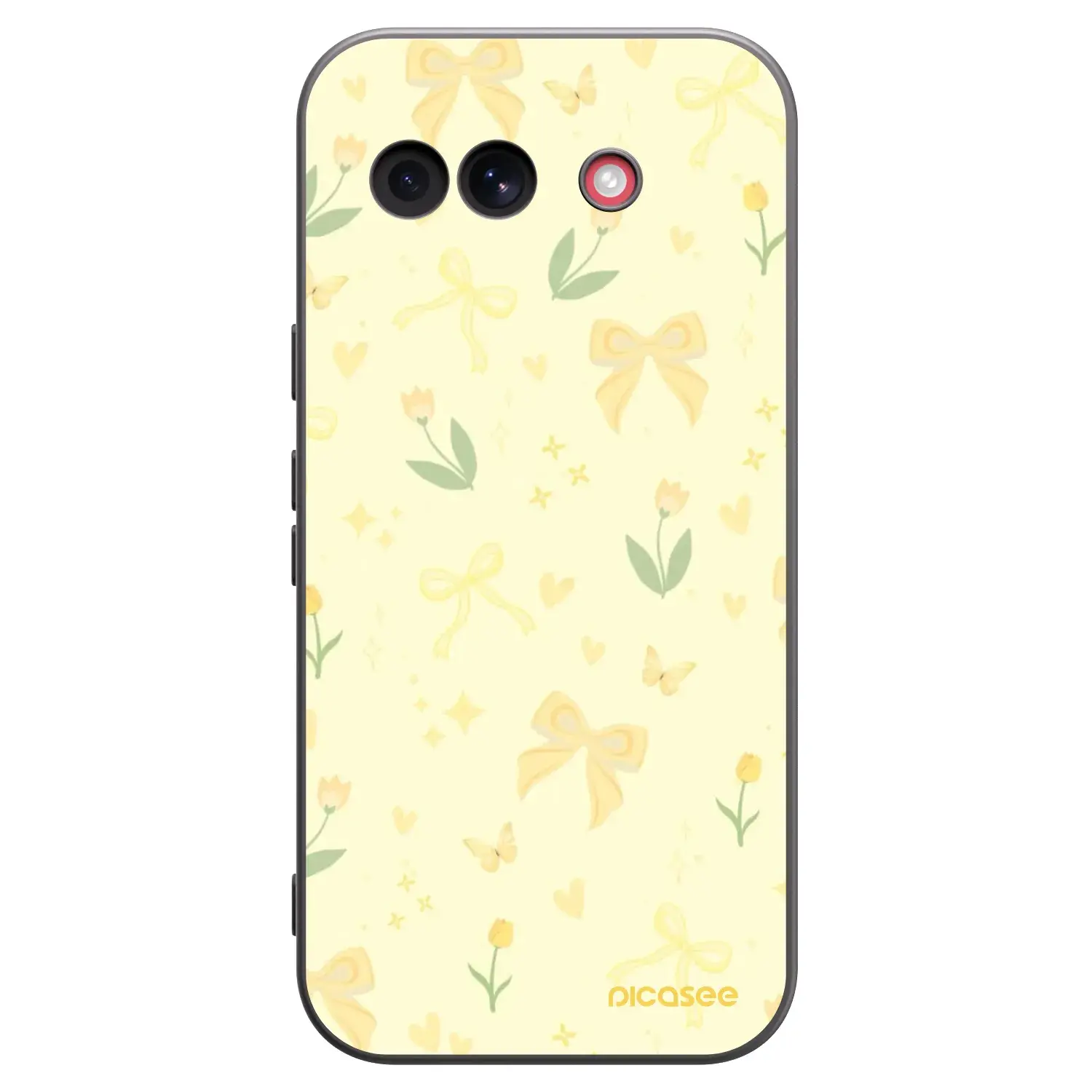 Silikonový černý obal pro Google Pixel 10a - Honey Blossom