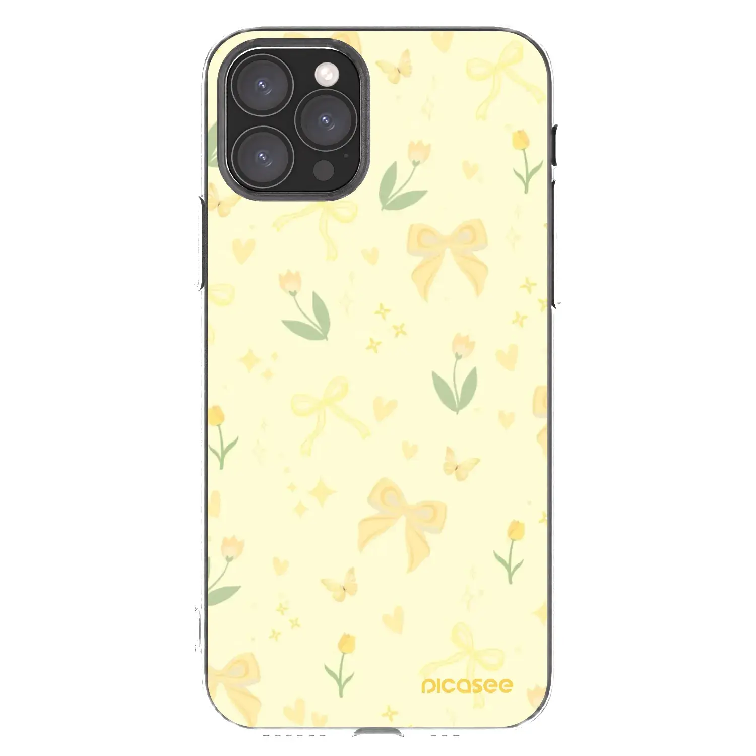 Silikonový průhledný obal pro Apple iPhone 11 Pro - Honey Blossom