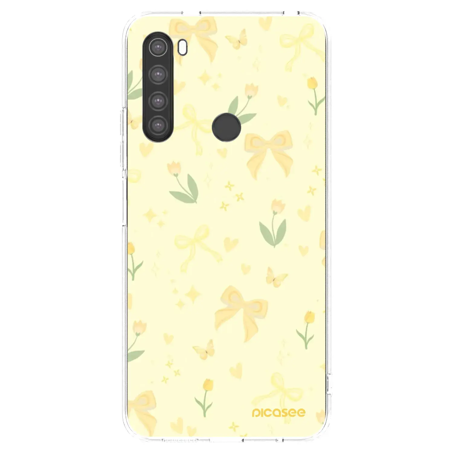 Silikonový průhledný obal pro Xiaomi Redmi Note 8 - Honey Blossom