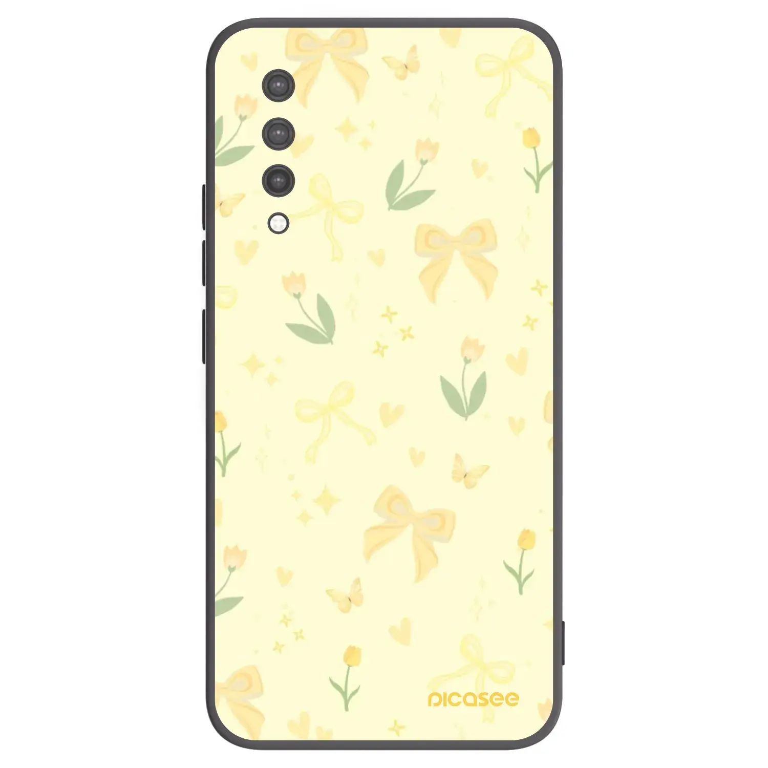 Silikonový černý obal pro Xiaomi Mi 9 Lite - Honey Blossom