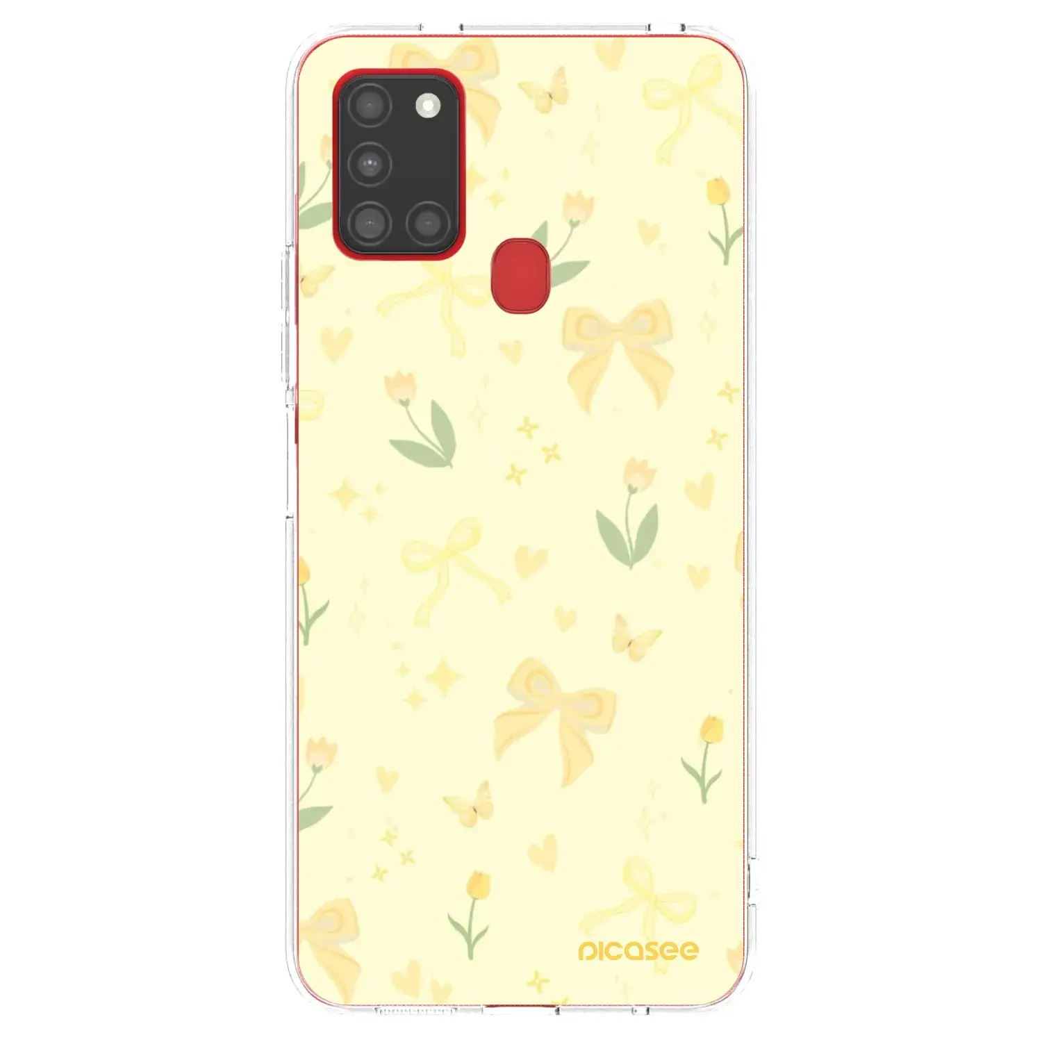 Silikonový průhledný obal pro Samsung Galaxy A21s - Honey Blossom