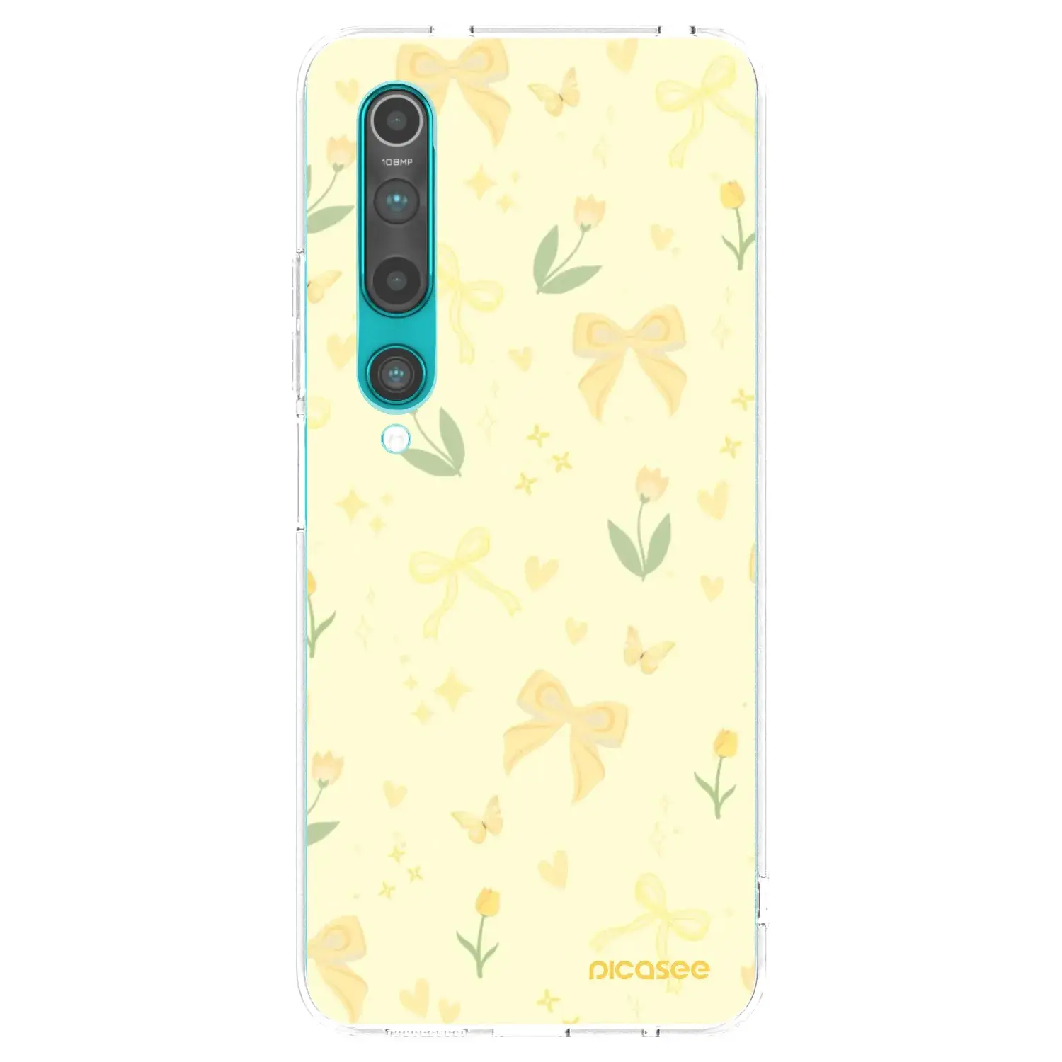 Silikonový průhledný obal pro Xiaomi Mi 10 - Honey Blossom