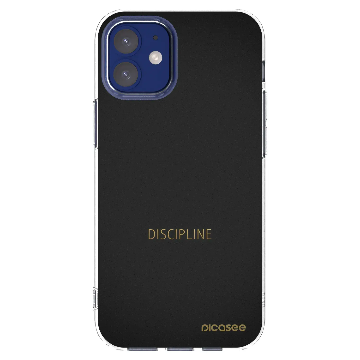 Silikonový průhledný obal pro Apple iPhone 12 mini - Discipline