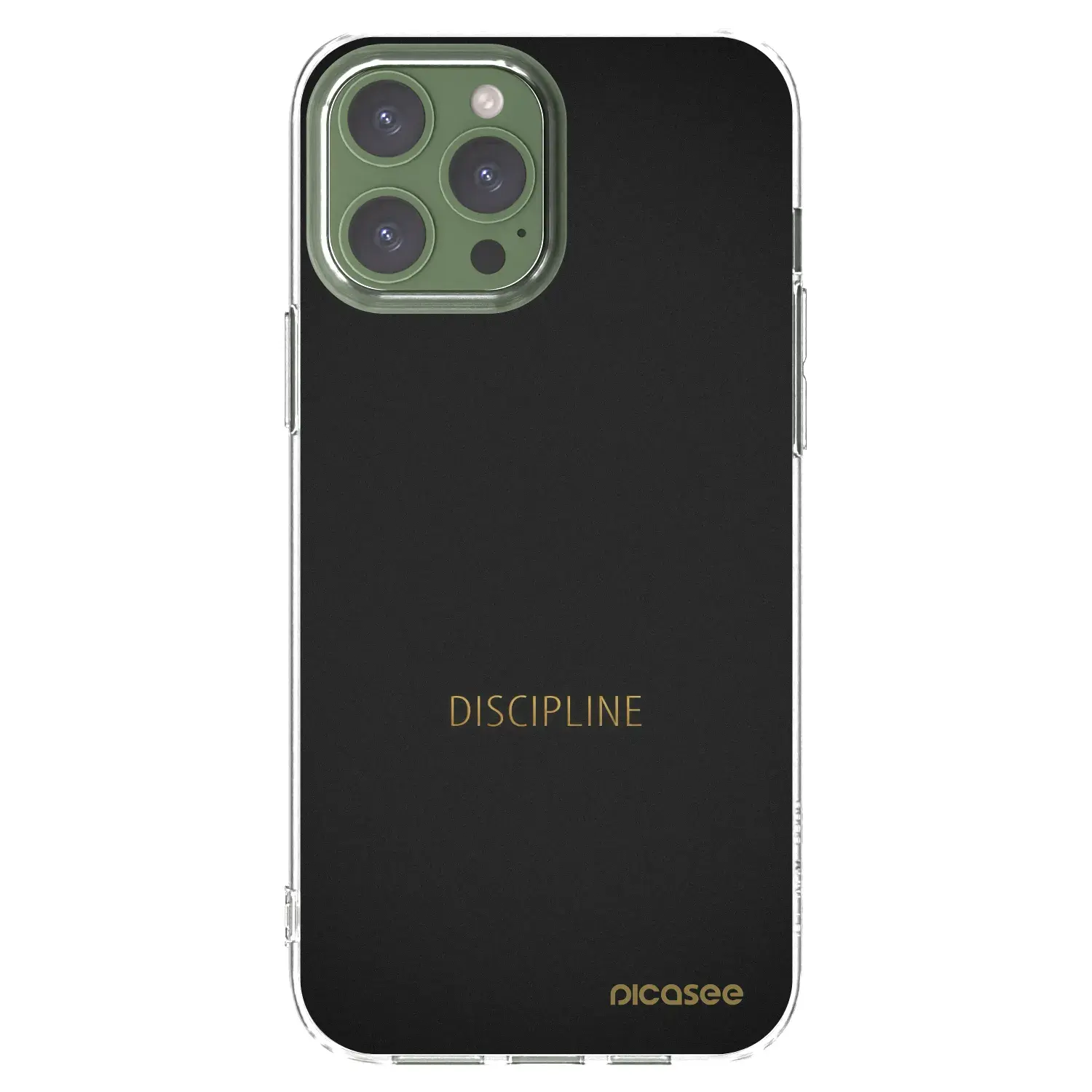 Silikonový průhledný obal pro Apple iPhone 13 Pro Max - Discipline