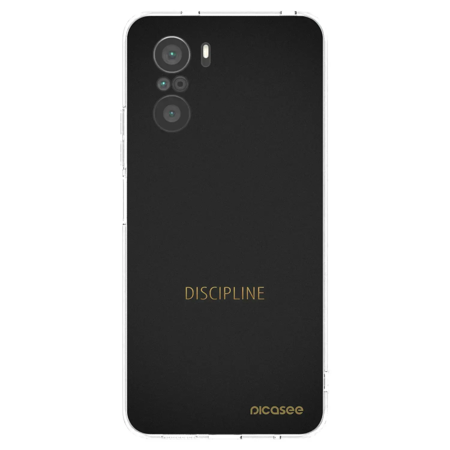 Silikonový průhledný obal pro Xiaomi Poco F3 - Discipline
