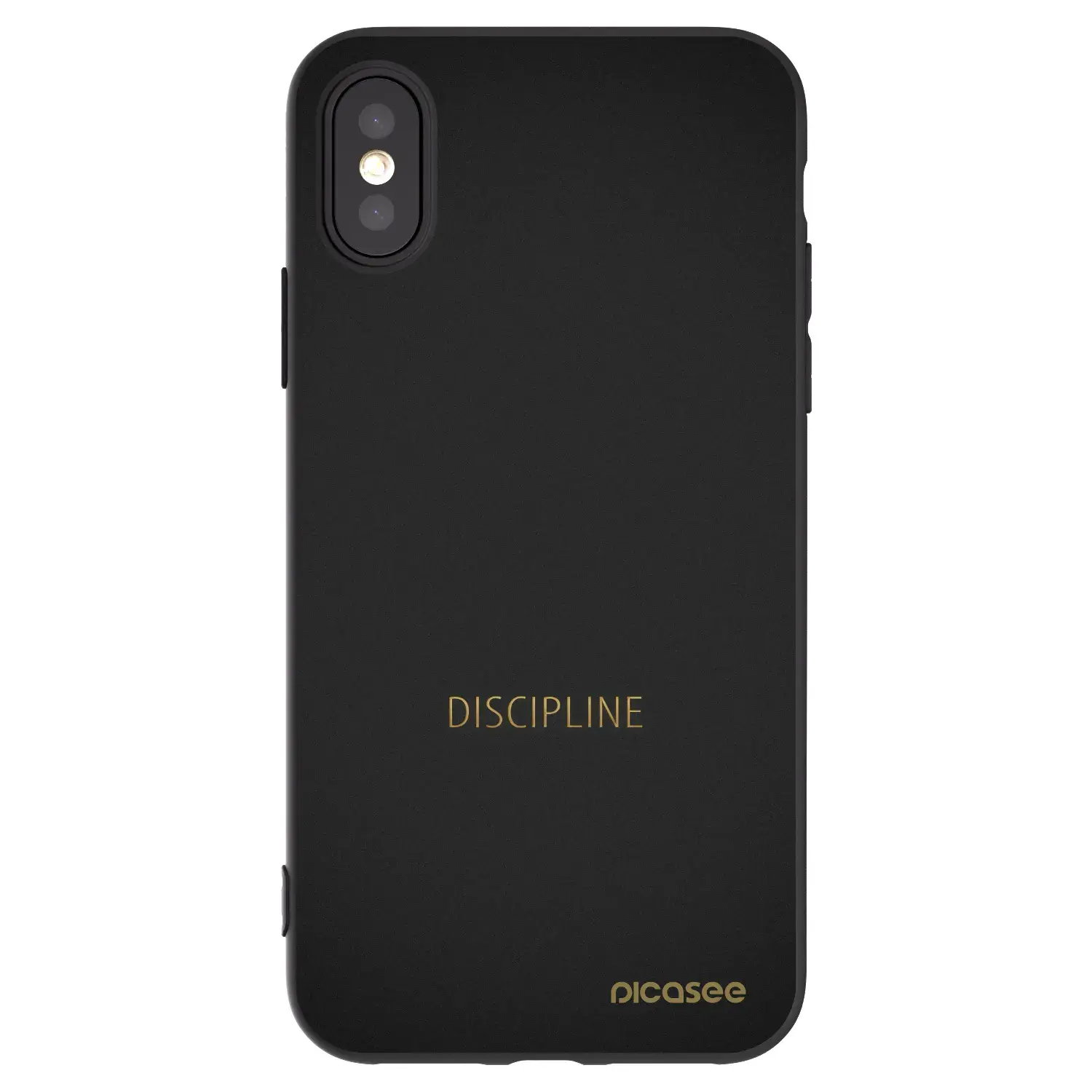Silikonový černý obal pro Apple iPhone X/XS - Discipline
