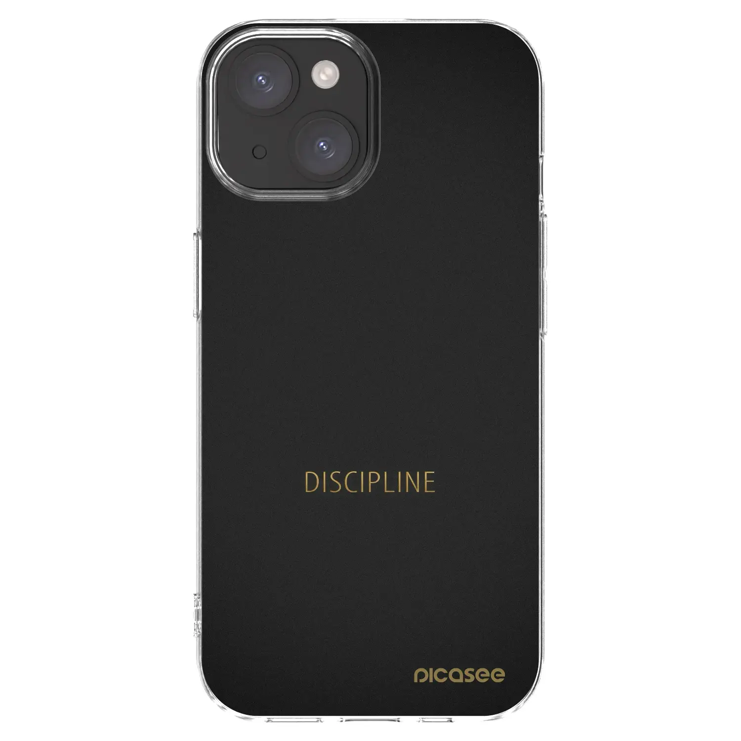 Silikonový průhledný obal pro Apple iPhone 15 - Discipline