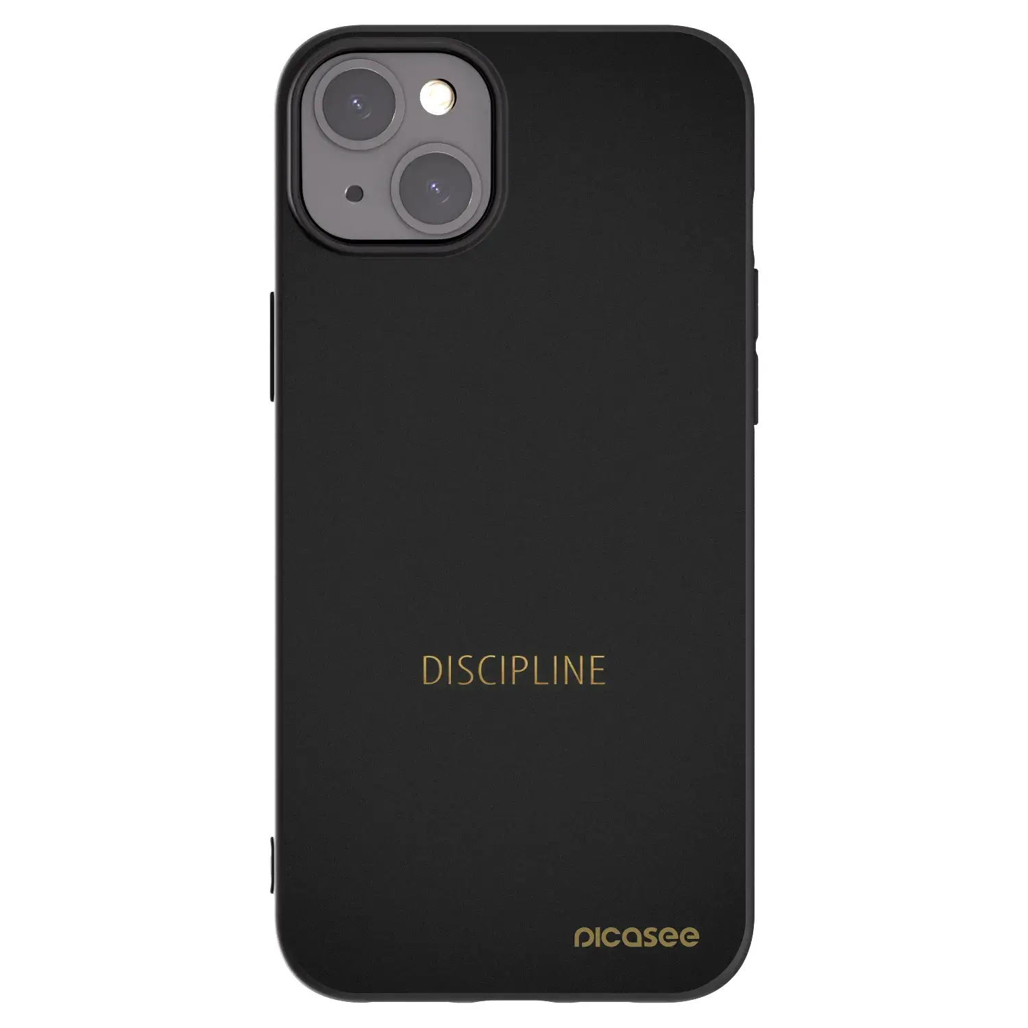 Silikonový černý obal pro Apple iPhone 15 Plus - Discipline