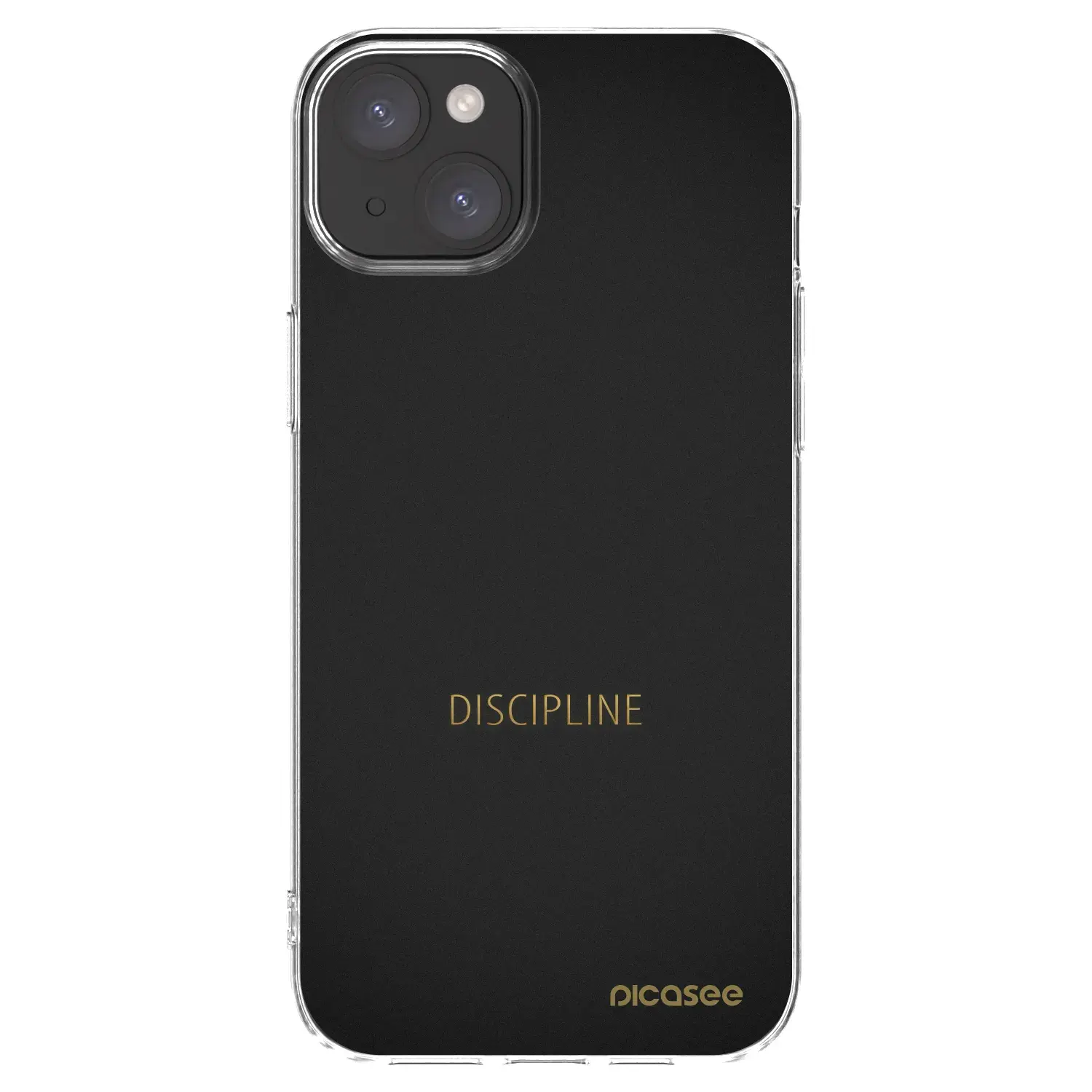 Silikonový průhledný obal pro Apple iPhone 15 Plus - Discipline