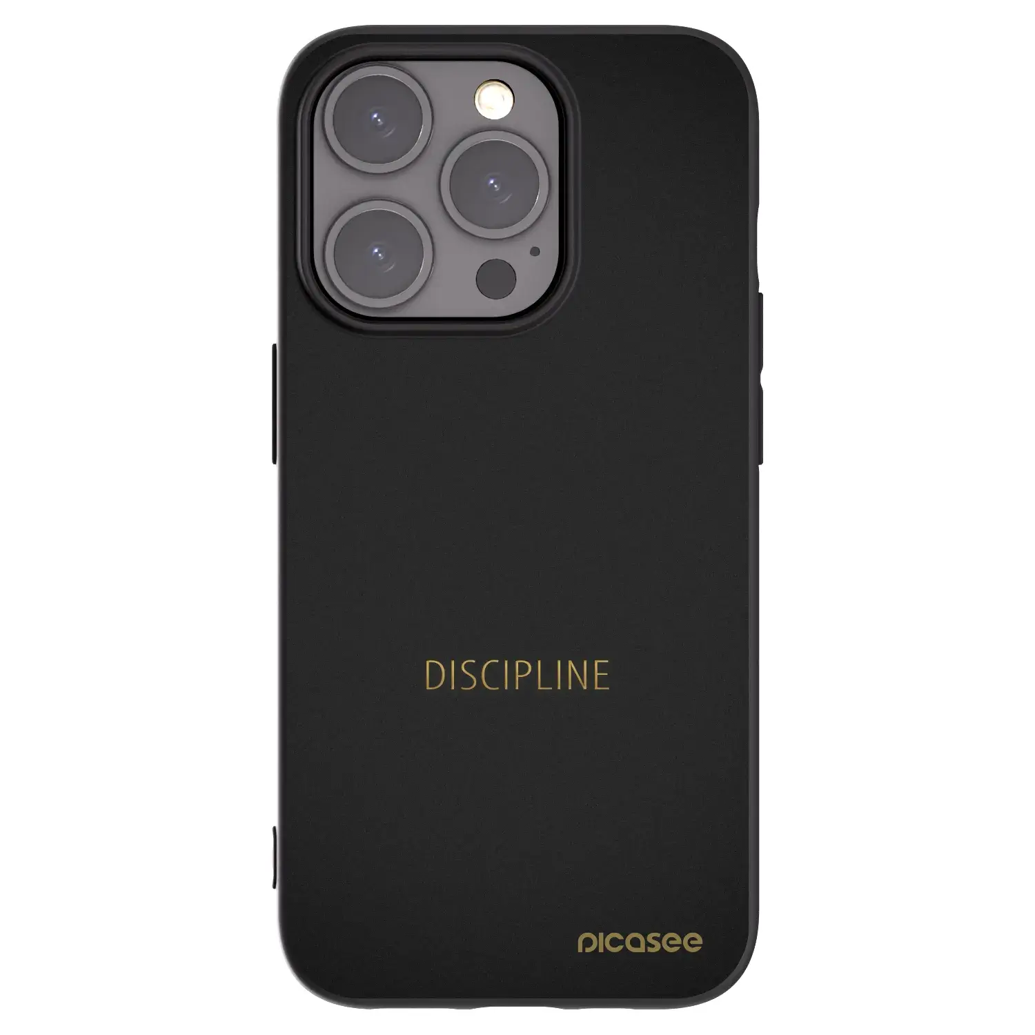 Silikonový černý obal pro Apple iPhone 15 Pro - Discipline