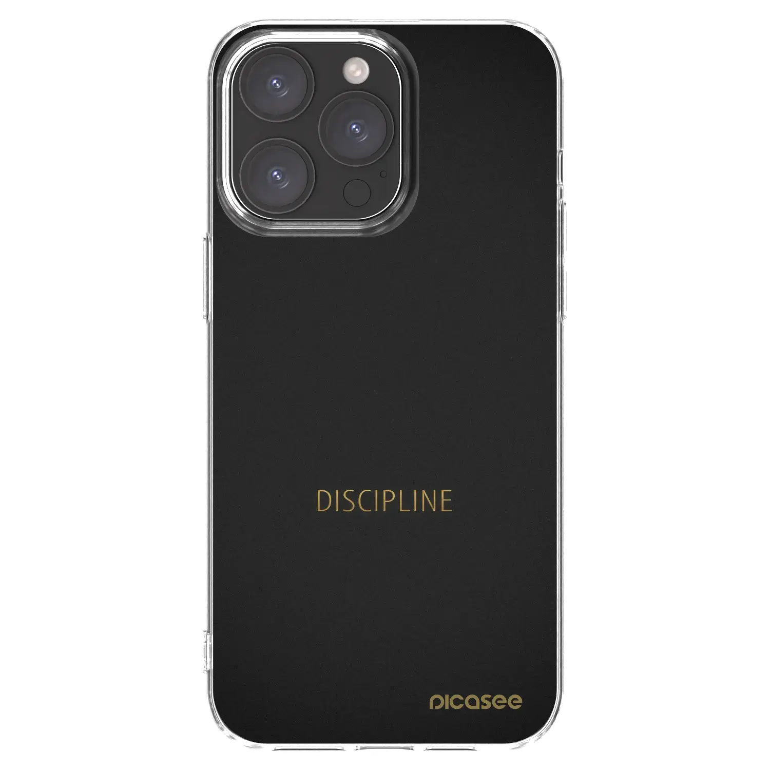 Silikonový průhledný obal pro Apple iPhone 15 Pro Max - Discipline