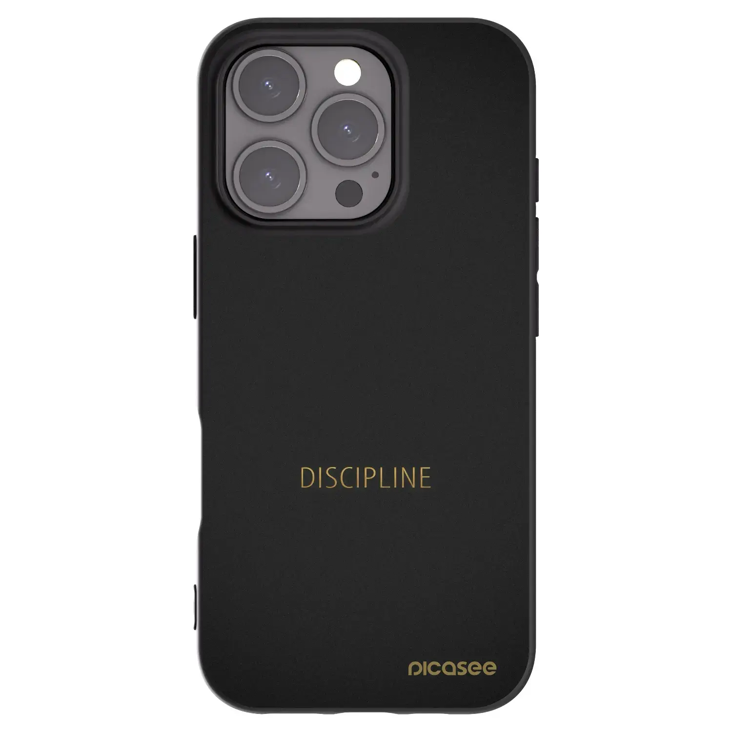 Silikonový černý obal pro Apple iPhone 16 Pro - Discipline