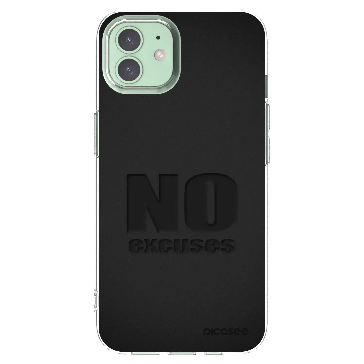 Silikonový průhledný obal pro Apple iPhone 12 - No Excuses