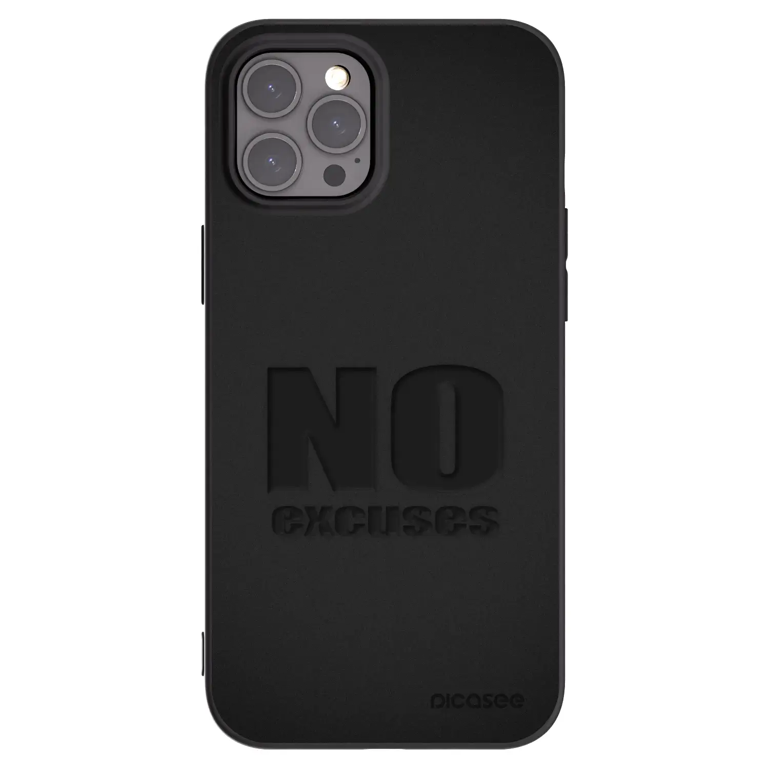 Silikonový černý obal pro Apple iPhone 12 Pro Max - No Excuses