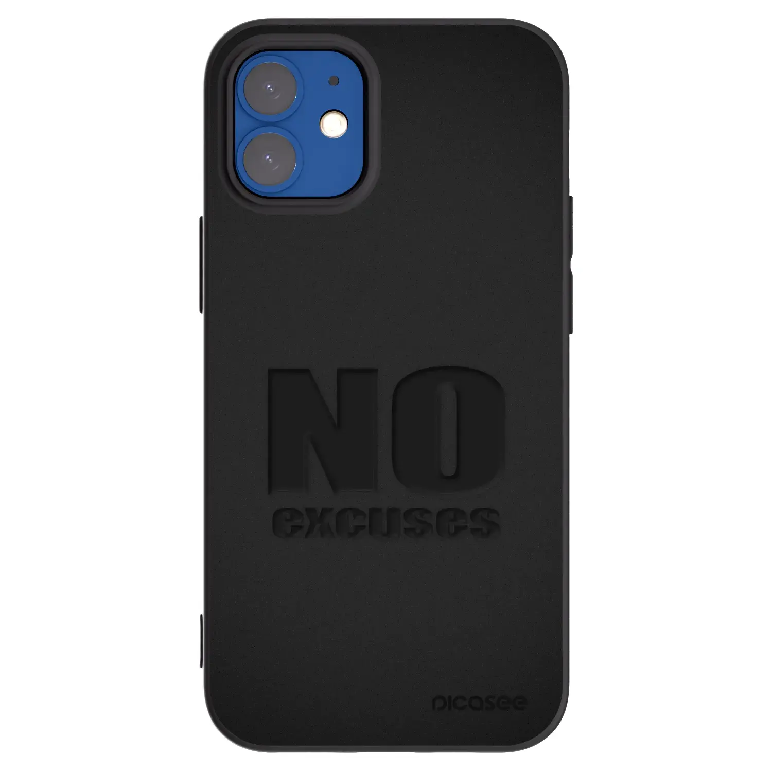 Silikonový černý obal pro Apple iPhone 12 mini - No Excuses