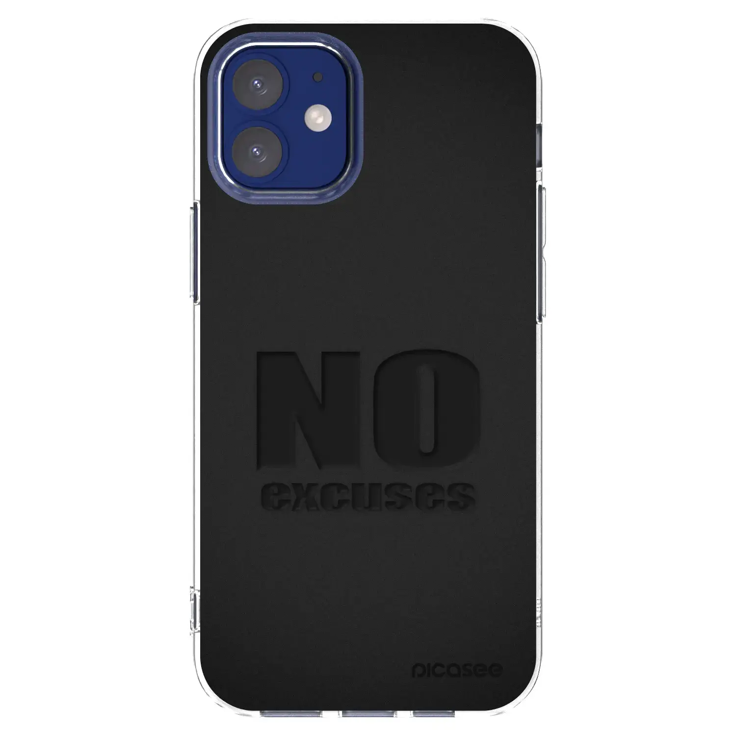 Silikonový průhledný obal pro Apple iPhone 12 mini - No Excuses