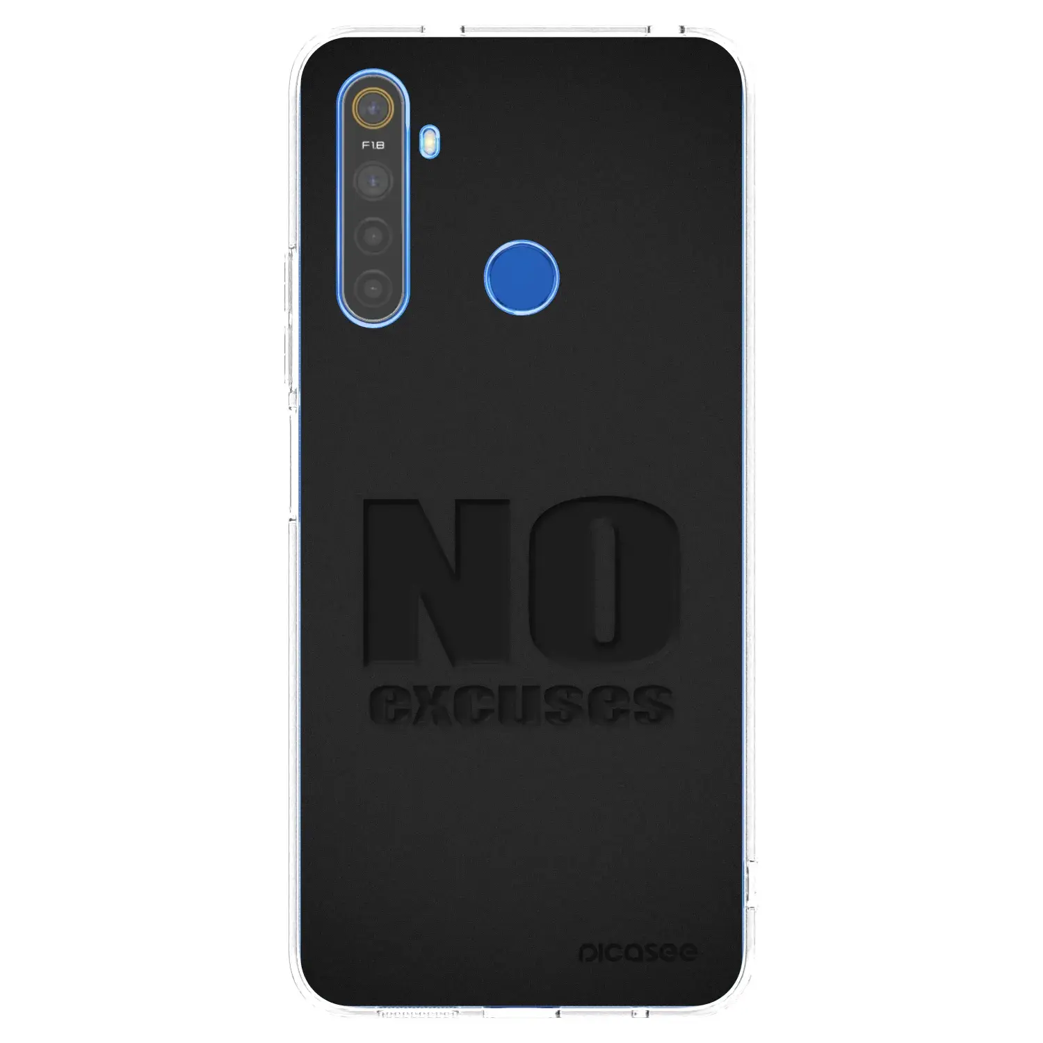 Silikonový průhledný obal pro Realme 5 - No Excuses