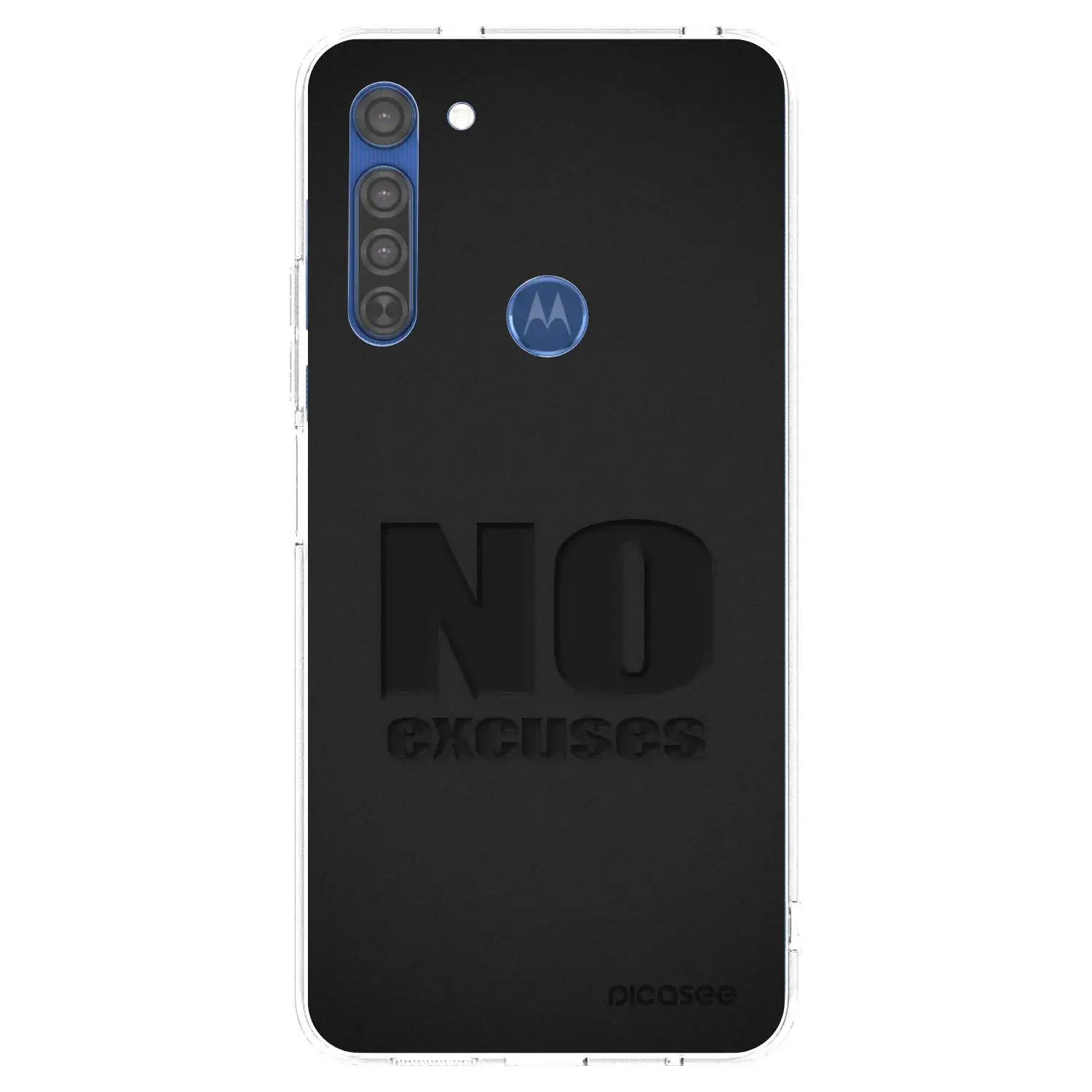 Silikonový průhledný obal pro Motorola Moto G8 - No Excuses