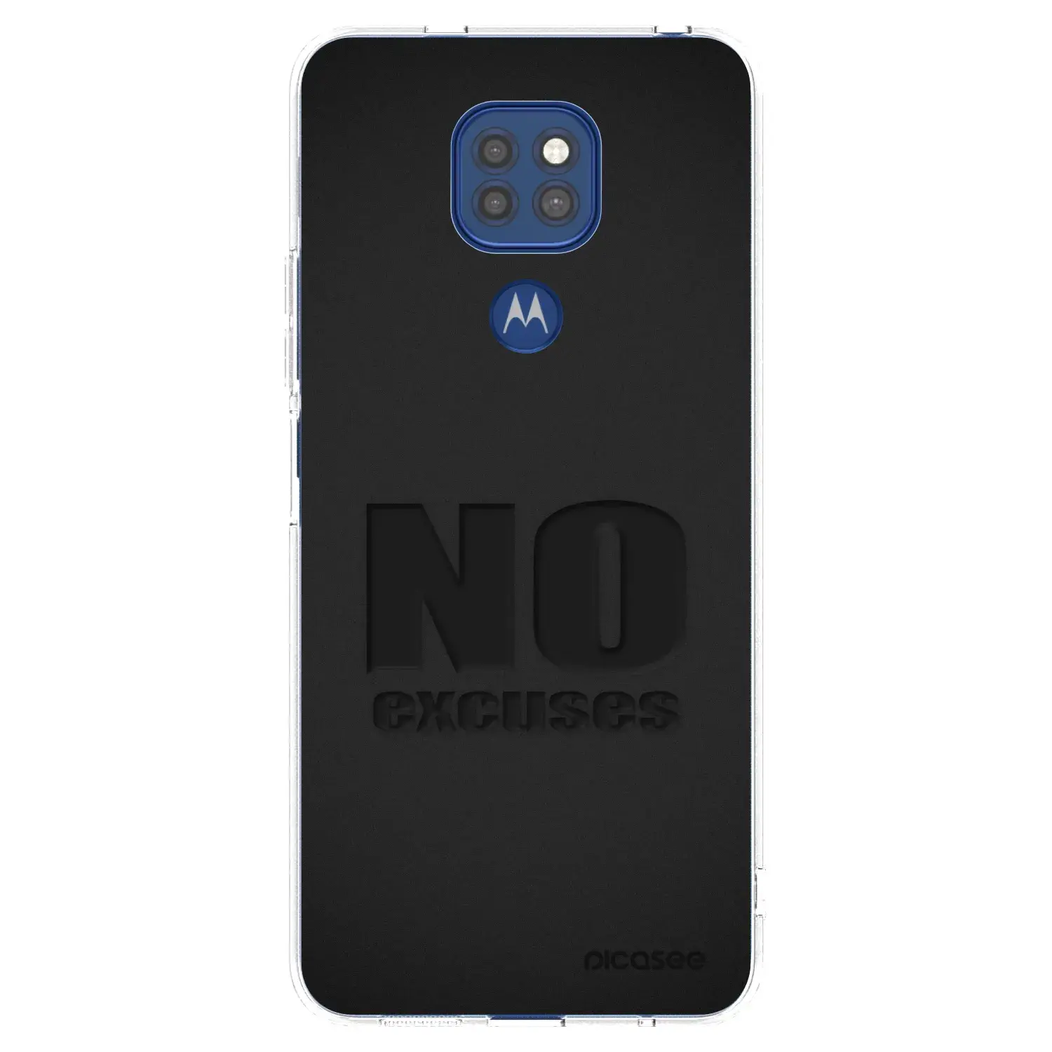 Silikonový průhledný obal pro Motorola Moto G9 Play - No Excuses