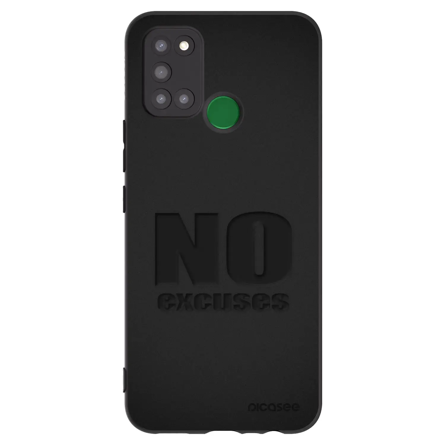 Silikonový černý obal pro Realme 7i - No Excuses