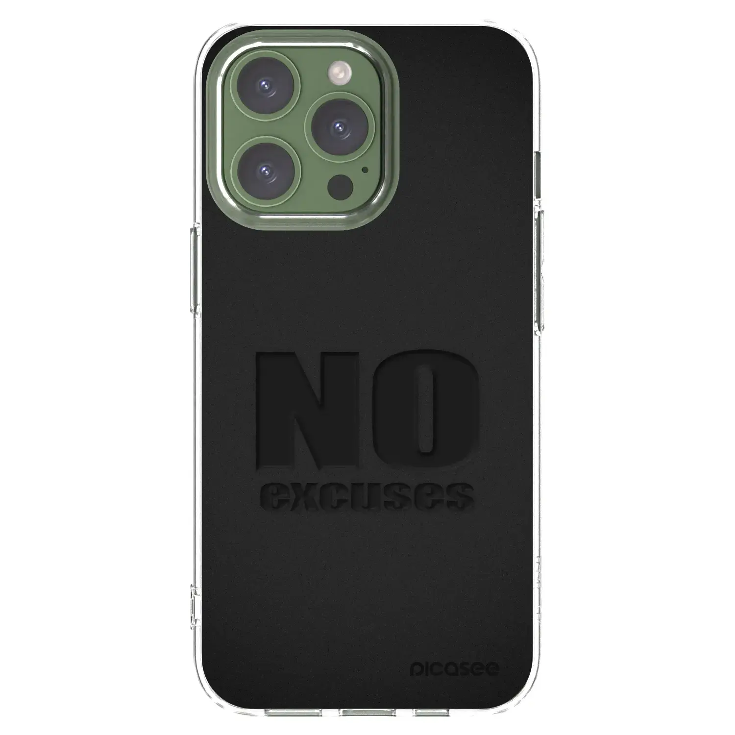 Silikonový průhledný obal pro Apple iPhone 13 Pro - No Excuses