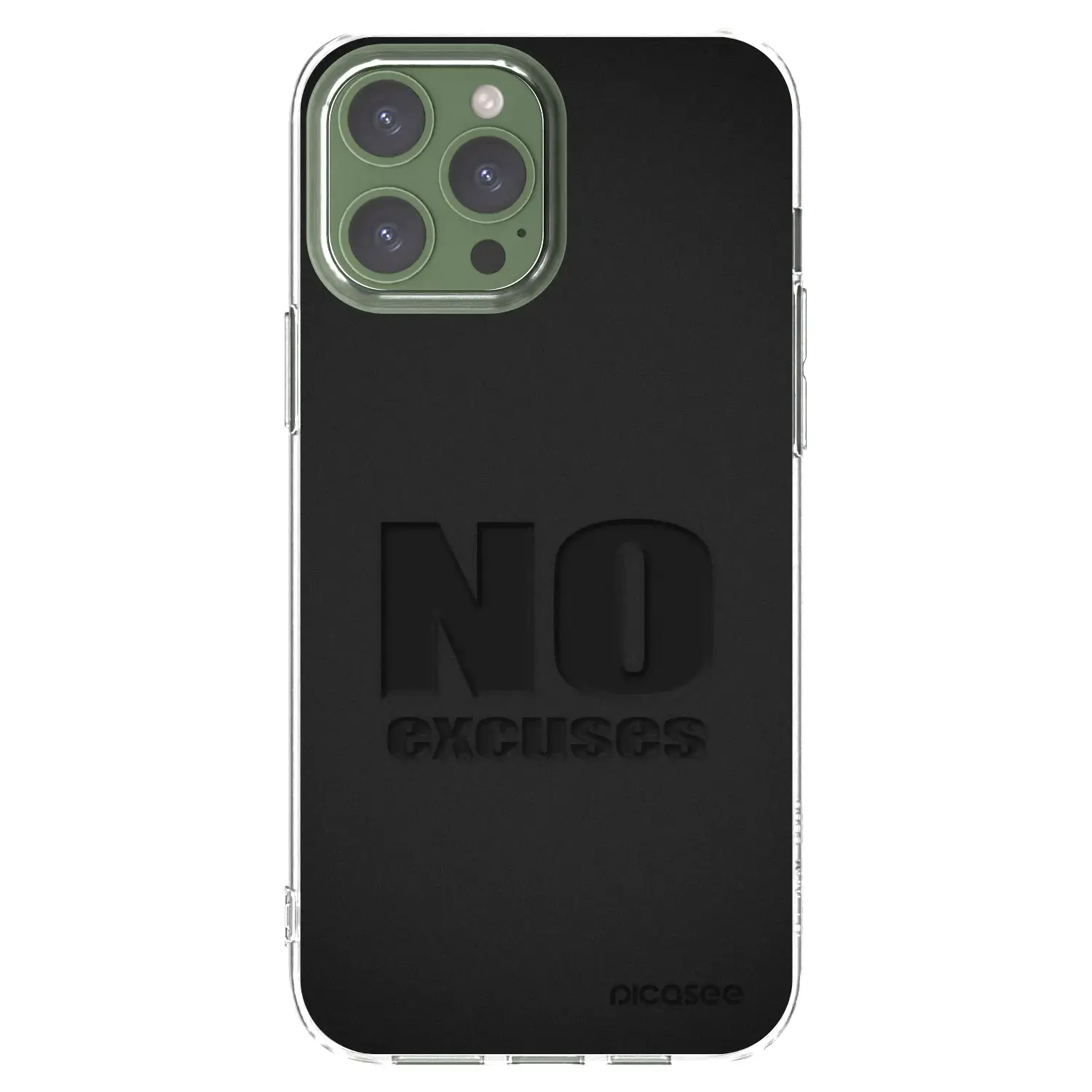Silikonový průhledný obal pro Apple iPhone 13 Pro Max - No Excuses
