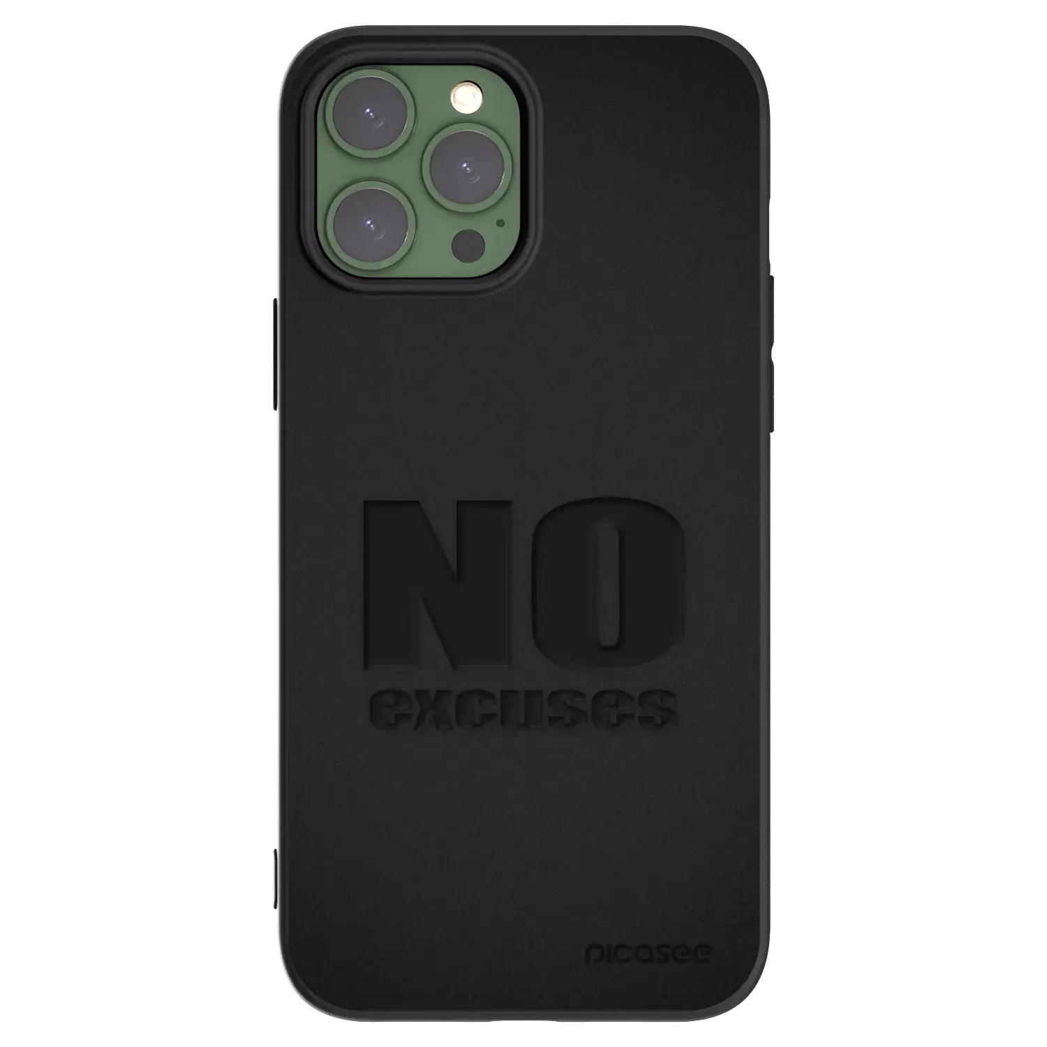 Silikonový černý obal pro Apple iPhone 13 Pro Max - No Excuses