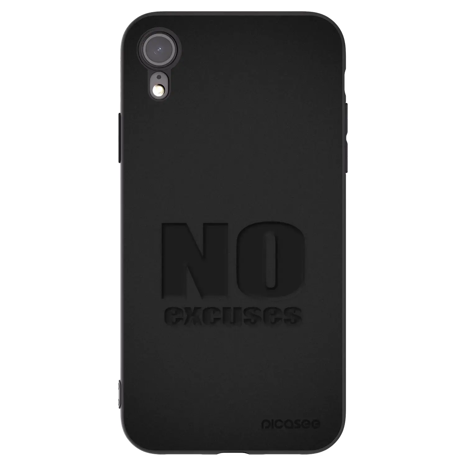 Silikonový černý obal pro Apple iPhone XR - No Excuses