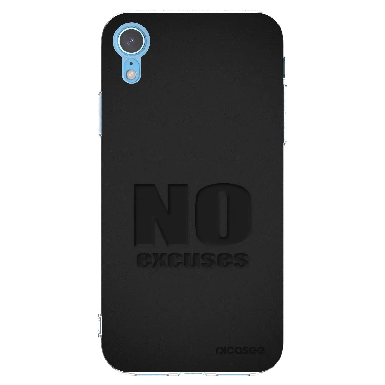 Silikonový průhledný obal pro Apple iPhone XR - No Excuses