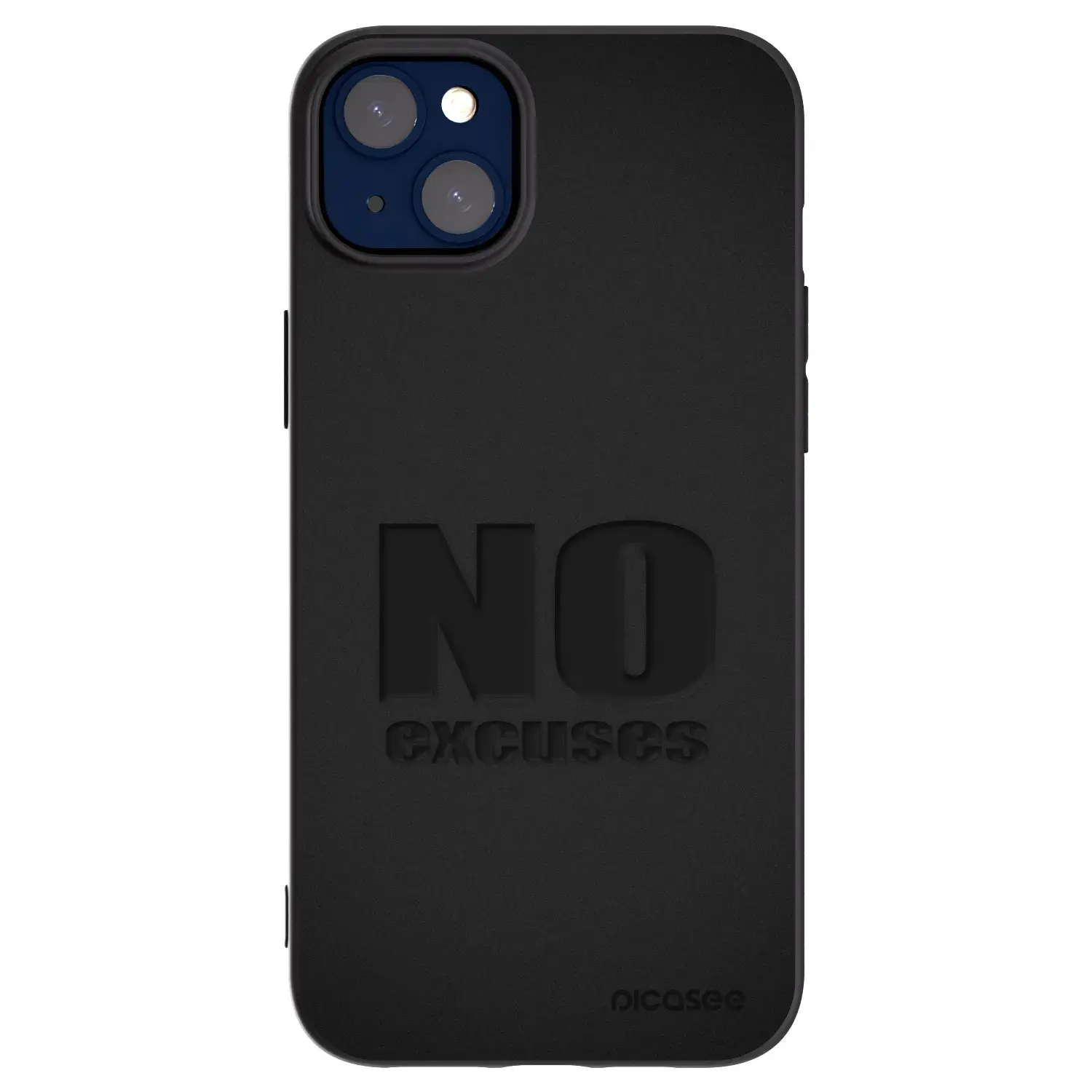 Silikonový černý obal pro Apple iPhone 14 Plus - No Excuses